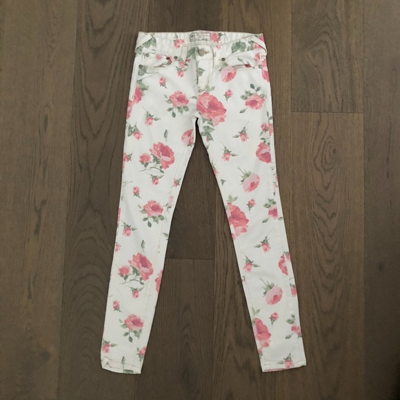 Free People Floral Denim - Picture 2 of 3